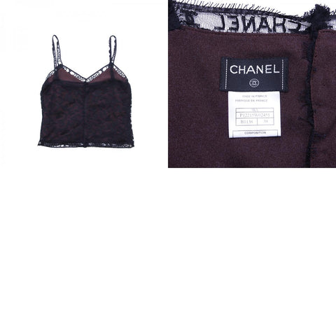 Chanel Size 38 1998 See-through Setup Cotton Black WS2794