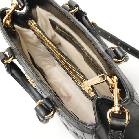 GUCCI GG Matelasse 2-Way Tote Bag Handbag black WS27950