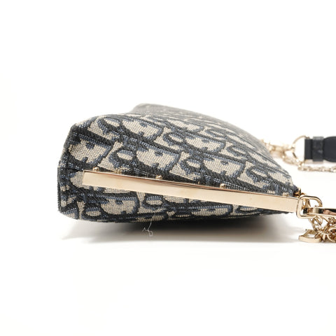 Christian Dior Trotter Canvas Shoulder Bag Navy WS27951