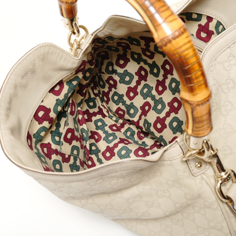 GUCCI Guccissima Bamboo 2WAY Handbag beige WS27952