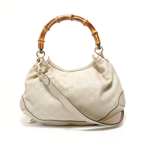 GUCCI Guccissima Bamboo 2WAY Handbag beige WS27952