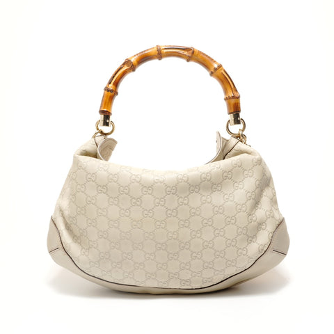 GUCCI Guccissima Bamboo 2WAY Handbag beige WS27952