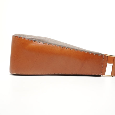 CELINE Macadam PVC Shoulder Bag Brown WS27953