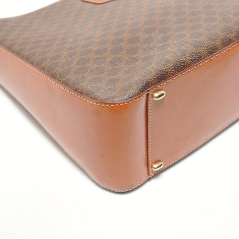 CELINE Macadam PVC Shoulder Bag Brown WS27953