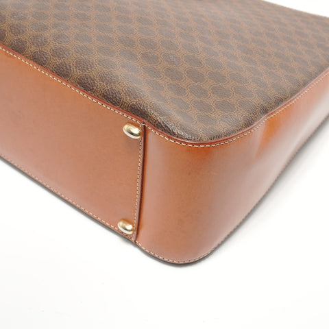 CELINE Macadam PVC Shoulder Bag Brown WS27953