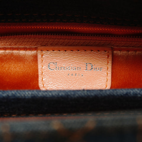 Christian Dior Cannage Denim Shoulder Bag Navy WS27954