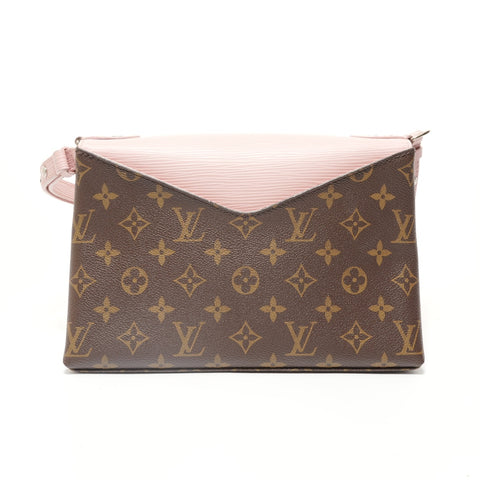 LOUIS VUITTON Monogram Saint-Michel Rose Ballerine, made in 2018. Shoulder Bag Brown WS27956