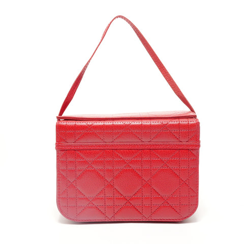 Christian Dior cannage vanity Handbag Red WS27958