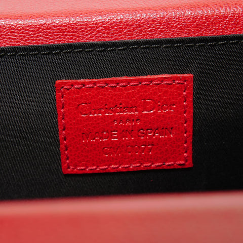Christian Dior cannage vanity Handbag Red WS27958
