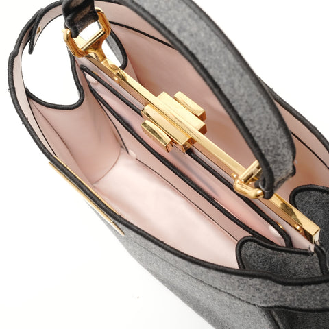 FENDI Peekaboo Felt Handbag gray WS27959