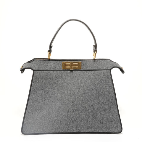 FENDI Peekaboo Felt Handbag gray WS27959
