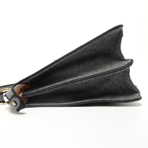 FENDI Peekaboo Felt Handbag gray WS27959