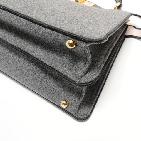 FENDI Peekaboo Felt Handbag gray WS27959