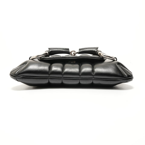GUCCI Small Horsebit Leather Shoulder Bag black WS27962