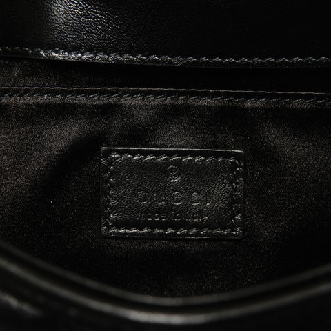 GUCCI Small Horsebit Leather Shoulder Bag black WS27962