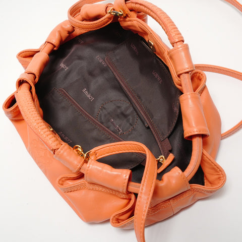 LOEWE Anagram 2-Way Leather Shoulder Bag Orange WS27963