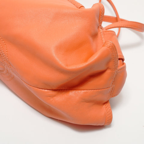 LOEWE Anagram 2-Way Leather Shoulder Bag Orange WS27963