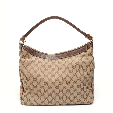GUCCI GG Canvas Abbey Hobo Shoulder Bag beige WS27964