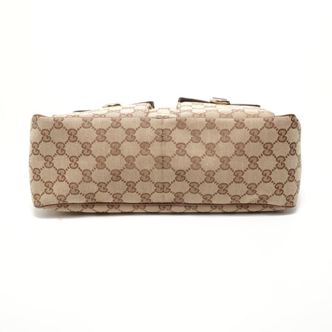 GUCCI GG Canvas Abbey Hobo Shoulder Bag beige WS27964