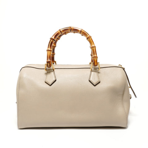 GUCCI GG Diana Bamboo Leather Handbag beige WS27965
