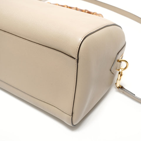 GUCCI GG Diana Bamboo Leather Handbag beige WS27965