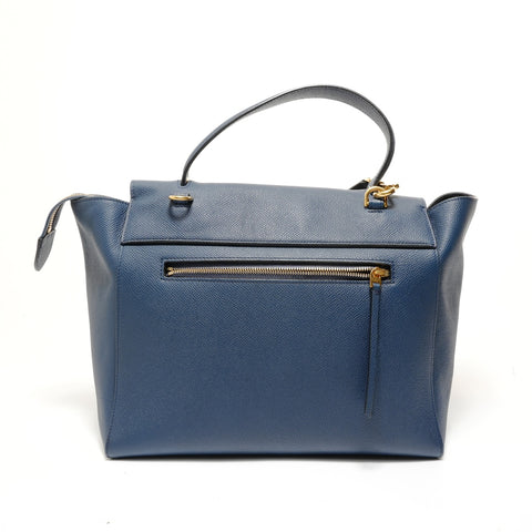 CELINE Leather 2-Way Belt Bag Handbag blue WS27966