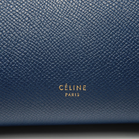 CELINE Leather 2-Way Belt Bag Handbag blue WS27966