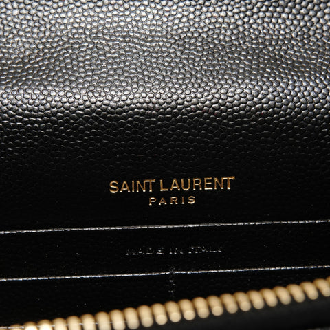 YVES SAINT LAURENT Cassandra Envelope Chain Wallet Shoulder Bag black WS27967