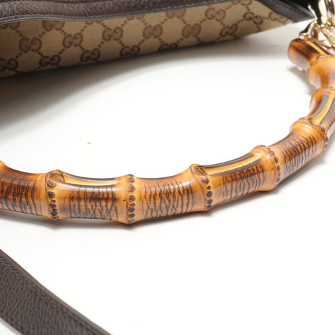GUCCI GG canvas bamboo Shoulder Bag beige WS27968