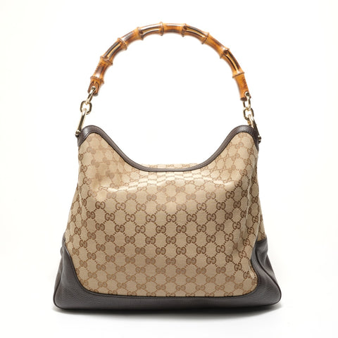 GUCCI GG canvas bamboo Shoulder Bag beige WS27968