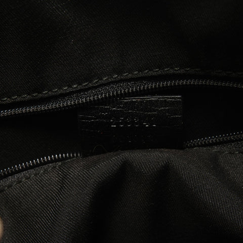 GUCCI Interlocking G GG Nylon Shoulder Bag black WS27969