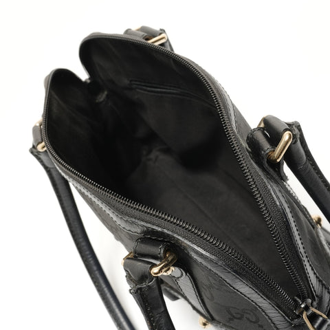 GUCCI Interlocking G GG Nylon Shoulder Bag black WS27969