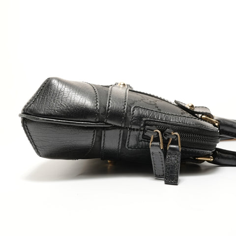 GUCCI Interlocking G GG Nylon Shoulder Bag black WS27969