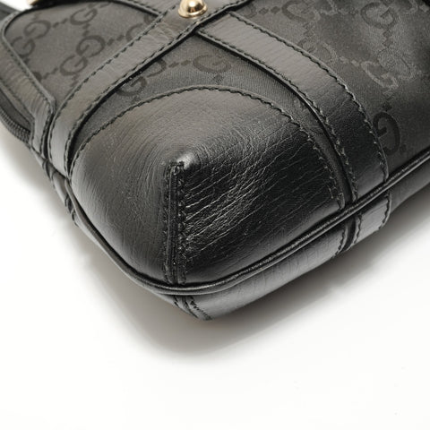GUCCI Interlocking G GG Nylon Shoulder Bag black WS27969