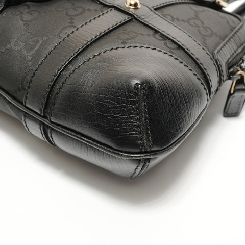 GUCCI Interlocking G GG Nylon Shoulder Bag black WS27969