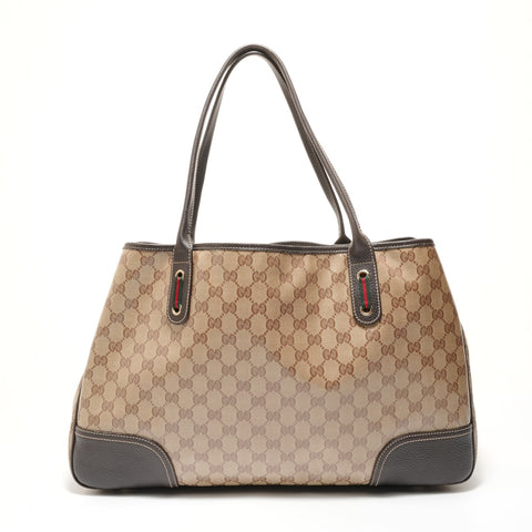 GUCCI GG crystal sherry line Tote Bag beige WS27973