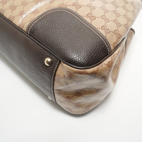 GUCCI GG crystal sherry line Tote Bag beige WS27973
