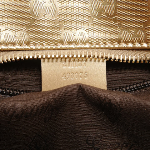 GUCCI GG Imprime PVC Tote Bag gold WS27975