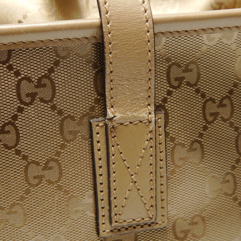 GUCCI GG Imprime PVC Tote Bag gold WS27975
