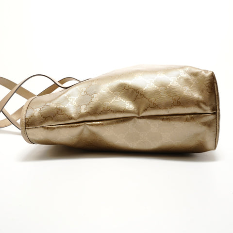GUCCI GG Imprime PVC Tote Bag gold WS27975