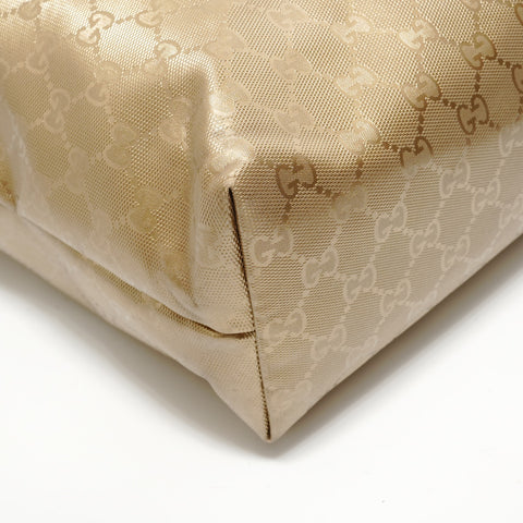 GUCCI GG Imprime PVC Tote Bag gold WS27975