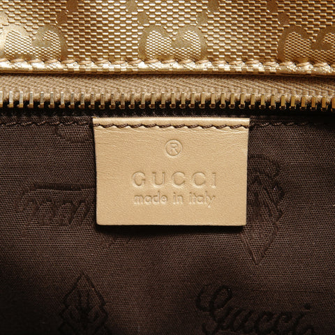 GUCCI GG Imprime PVC Tote Bag gold WS27975