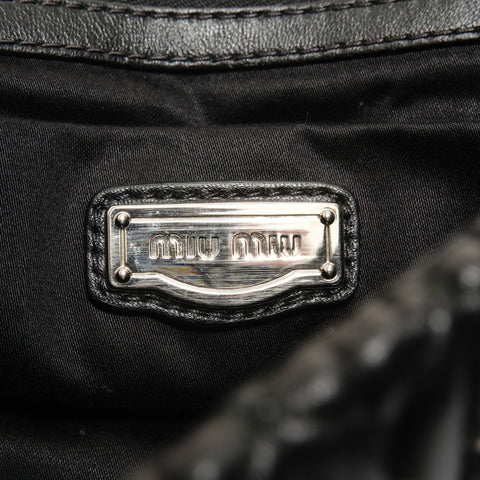 Miu Miu Matrasse leather Handbag black WS27978