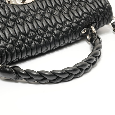 Miu Miu Matrasse leather Handbag black WS27978