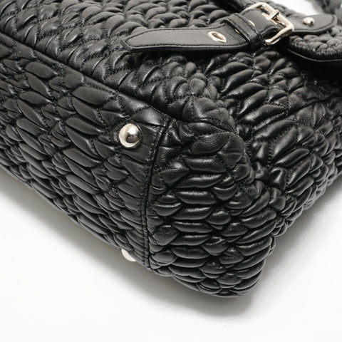 Miu Miu Matrasse leather Handbag black WS27978
