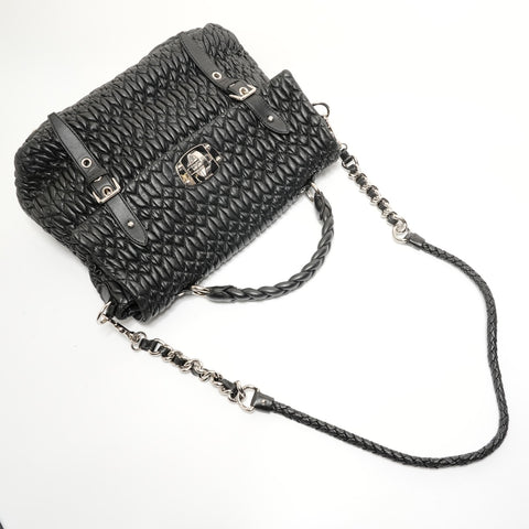 Miu Miu Matrasse leather Handbag black WS27978