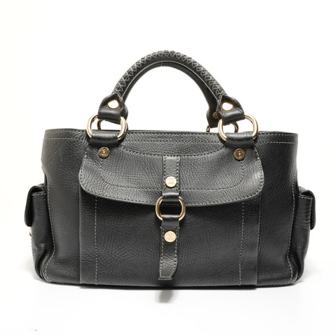 CELINE Leather Triomphe Boogie Bag Handbag black WS27979