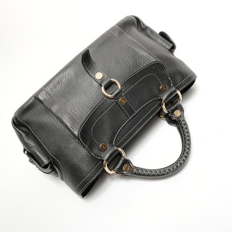 CELINE Leather Triomphe Boogie Bag Handbag black WS27979