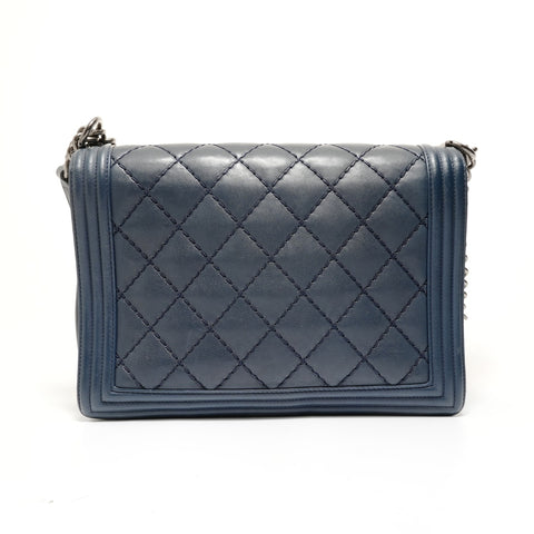 CHANEL Boy Chanel (number 19) Shoulder Bag Navy WS27980