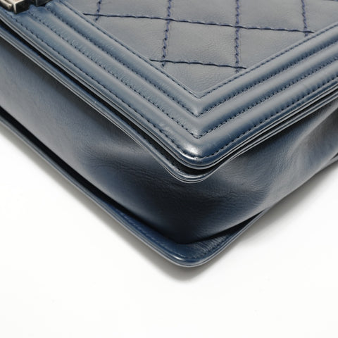CHANEL Boy Chanel (number 19) Shoulder Bag Navy WS27980